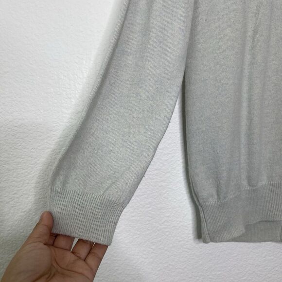 Barneys NY 100% Cashmere Medium Sweater Button Back Y2K Light Seafoam Green - Picture 6 of 8